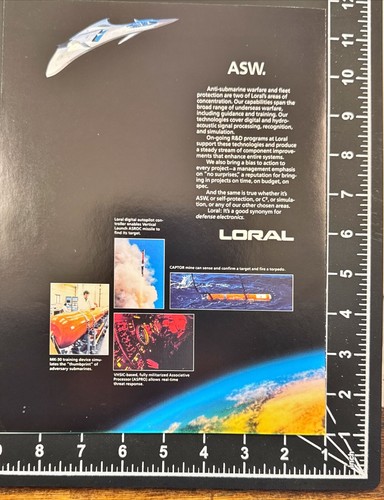 Loral Anti-Submarine Warfare ASW Vintage Print Ad 1988 - Picture 2 of 6