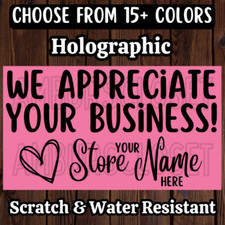 50 Custom Thank You BUSINESS NAME STICKERS 2.25" LABELS SEALS SCRATCH RESISTANT