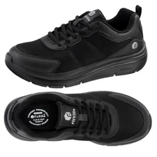 FitVille Men's Walking Shoes Max Cushioning Sneakers Wide Width Comfort Black