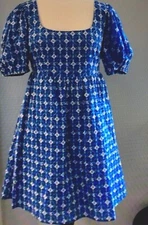 RHODE Collab With Target  Baby Doll Dress NWT Medium Blu/Wht
