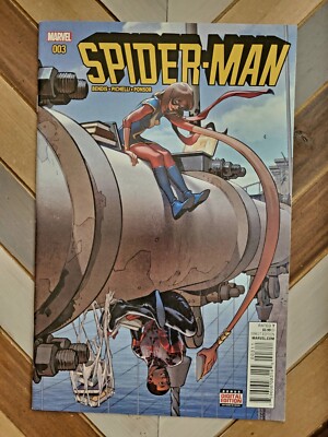 SPIDER-MAN #3 (Marvel 2016) Miles Morales meet-up w Ms Marvel (Kamala Khan) 