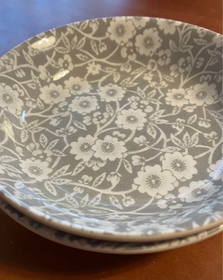 Burleigh Dove Grey Calico Fruit Plate Butter Pat 12cm Pair Set | eBay 