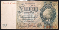 Deutsches Reich 50 Mark 1933 Banknote,