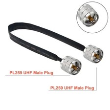Window/Door Pass Through Flat RF Coaxial Cable PL259 UHF Male 50 Ohms