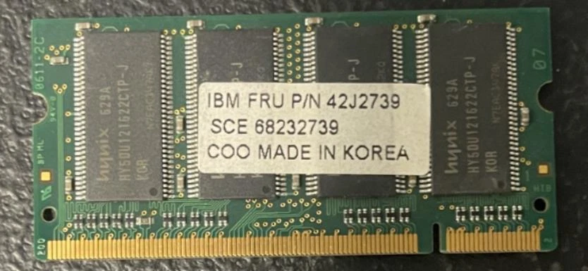 IBM 42J2739 512MB DDR PC2700S-25330 Memory Module - Image 2 of 2