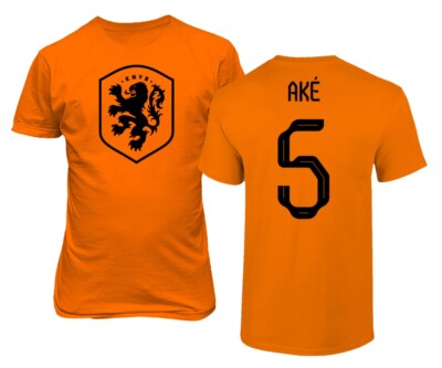 Netherlands Soccer #5 Nathan Ake World Football Adult and Youth T-Shirt