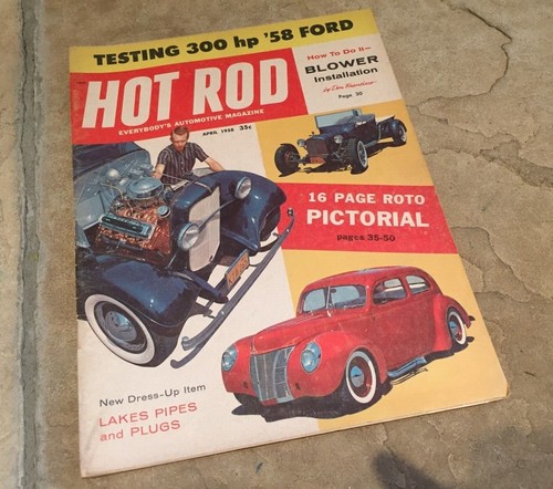 Hot Rod Magazin Vintage April 1958