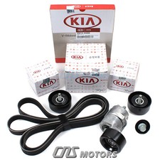 Genuine V-belt Tensioner Pulley Kit For 2006-2010 Kia Optima Rondo 2.4l