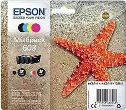 Epson 603 4-Colour Starfish Multipack Black Cyan Magenta Yellow Ink Cartridges - Picture 2 of 2