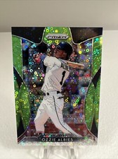 Ozzie Albies 2019 Prizm Tier II Lime Green Donut Circles Serial /199 #161 Braves