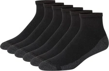 Hanes Ankle Socks 6-Pack Mens Max Cushion Cool ComfortBlend FreshIQ Max Cushion