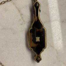 Antique Faux Tortise Shell Folding Lorgnette Victorian Eye Glasses