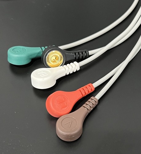 GE Healthcare Vivid 7 Leadwires 5 Leads Snap ECG Cable - Same Day Shipping - Picture 3 of 4