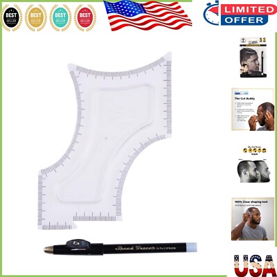 2-Piece Hair, Beard & Mustache Shaping Tool - Eliminate Grooming Mistakes
