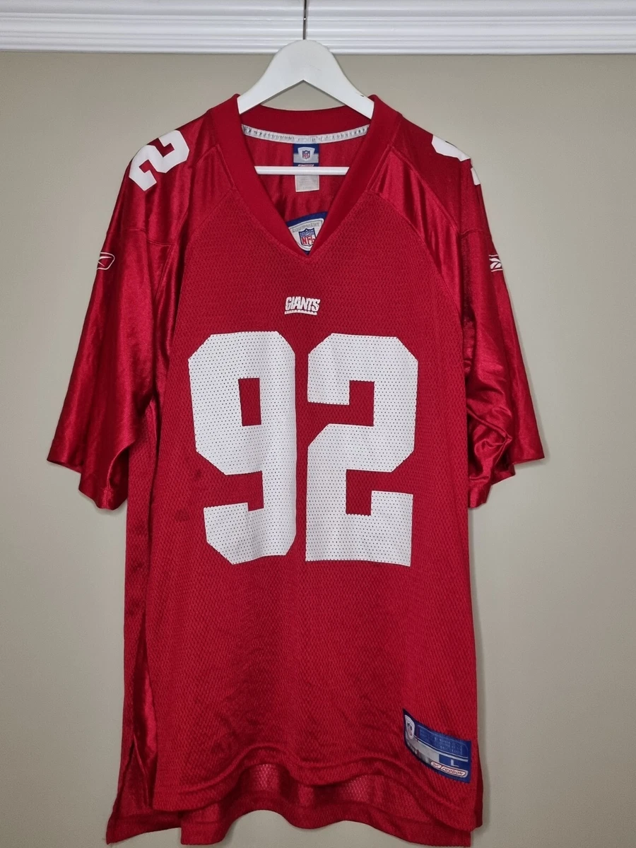 VINTAGE New York Giants Jersey Mens Michael Strahan 92 Reebok NFL Football Large
