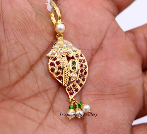 FABULOUS 22K GOLD JADAU MANGO SHAPE 