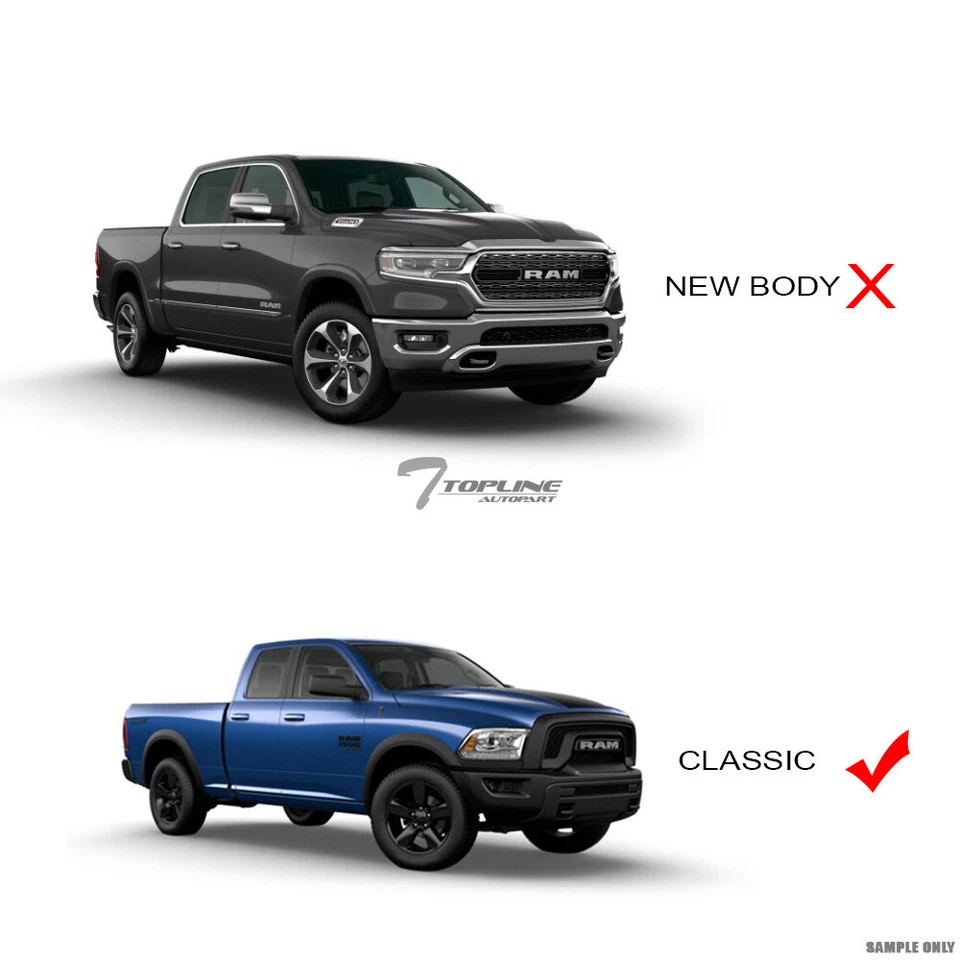 Topline For 2009-2018 Dodge Ram 1500 Quad Modular Drop Step Nerf Bars -Matte Blk Foto 2 de 4