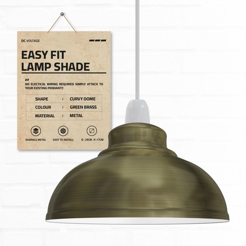 Industrial Ceiling Pendant Light Shades Retro Style Curvy Dome Shape lamp Shade - Picture 99 of 141