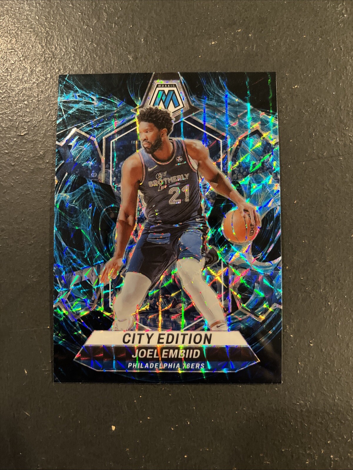 2023-24 Panini Mosaic - City Edition Genesis Mosaic Prizm #283 Joel Embiid