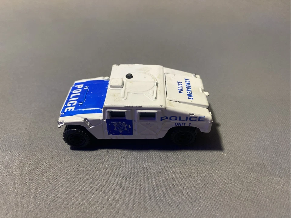 1994 Vintage VTG Matchbox Hummer Police Truck Vehicle Unit 7 - Image 3 of 4