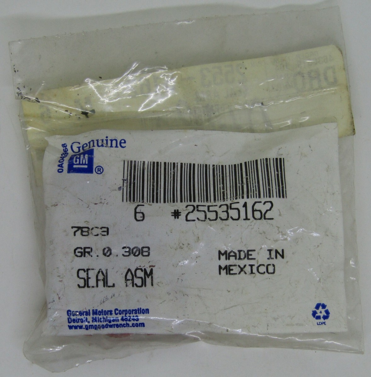 NEW GENUINE GM GENERAL MOTORS OEM SEAL ASSEMBLY PACK OF 6 PART NO 