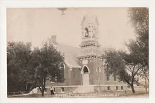K-409 Larned Kansas Prysbertian Church 1907 Real Photo Postcard