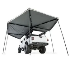 Smittybilt Overlanding 270 Degree Awning Roof Rack Mounted Grey 600D Polyester