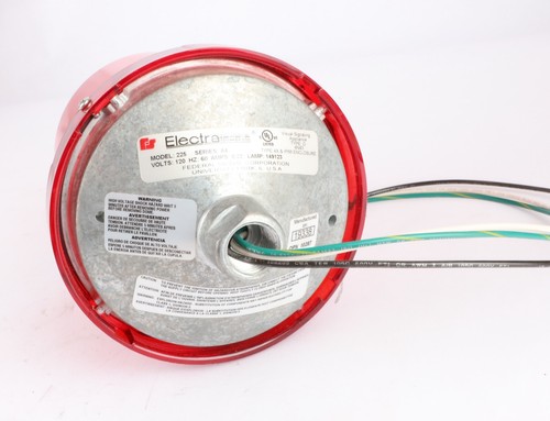 Federal Signal 225-120R Electraray Rotating Warning Light, Red, 120VAC - Picture 7 of 7