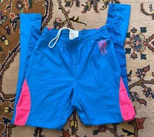 NIKE INTERNATIONAL Running Vtg Spandex Tights 80s Unisex M Medium RARE Teal