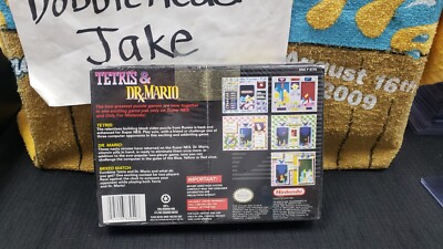 FACTORY SEALED TETRIS & DR. MARIO SNES SUPER NINTENDO VIDEO GAME