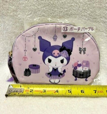 Sanrio Japonia Ichiban Kuji Prize #13 - Kuromi 7,5" Kosmetyczka zapinana na zamek błyskawiczny - Nowa