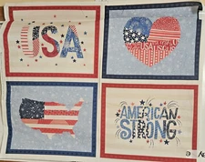 Americana Patchwork Panel by P & B Textiles btp