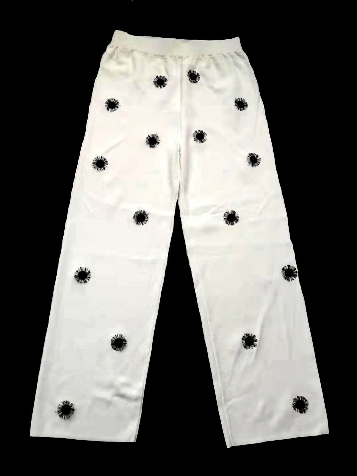 VALENTINO Spa Women's Knit Dress Pants Color White Size 40 Made in