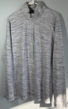 IZOD Advantage Sweatshirt Mens Large Heather Gray Stretch 1/4 Zip Pullover