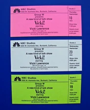 VICKI ! STARRING VICKI LAWRENCE 3 ORIGINAL 1992-4 TICKETS CAROL BURNETT SHOW CBS