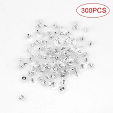 300PC Plated PAD Earring Backs Ear Post stopper Nuts gold Silver US seller