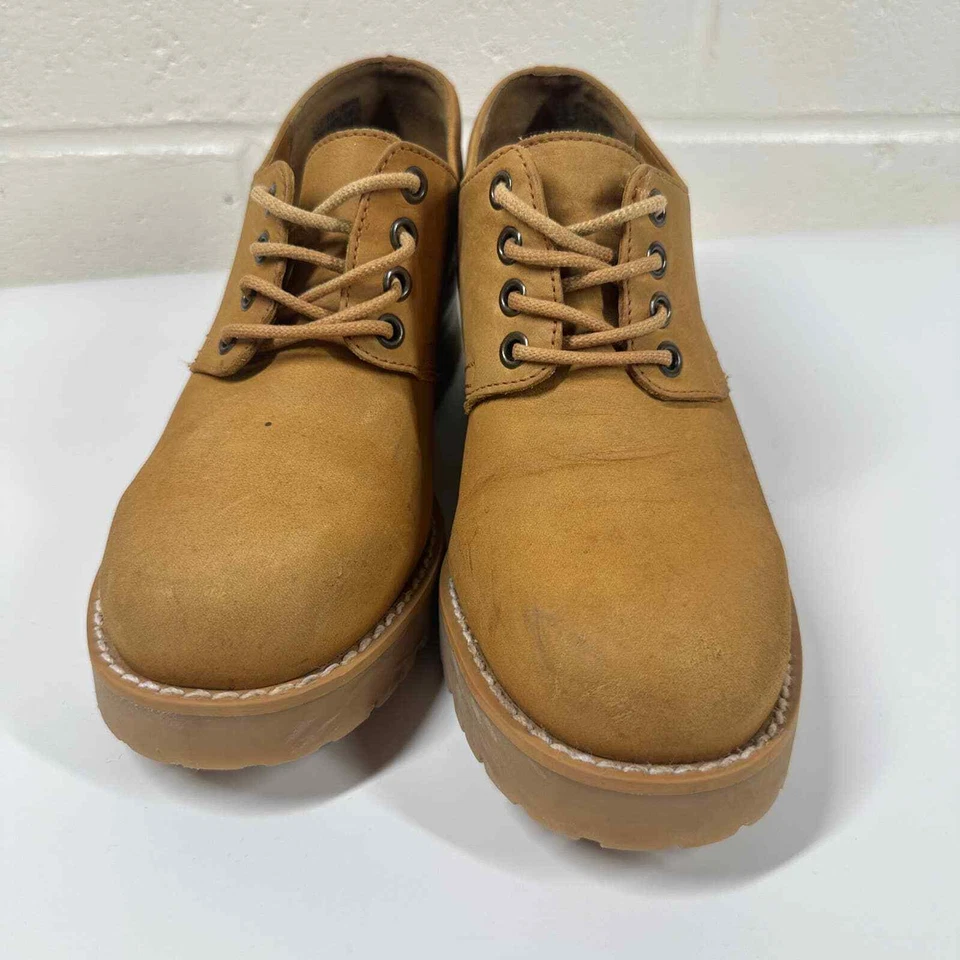 Nine West Chunky Leather Platform Shoes Women's 7.5 Beige Y2K Casual Granny - Image 2 of 4