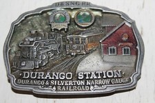 Vintage 1987 Durango Silverton Station Railroad Buckle