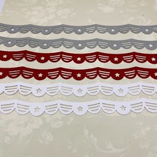 Creative Memories Flag Banner 12 Die Cut Cardstock Border Shapes, 6 Pieces