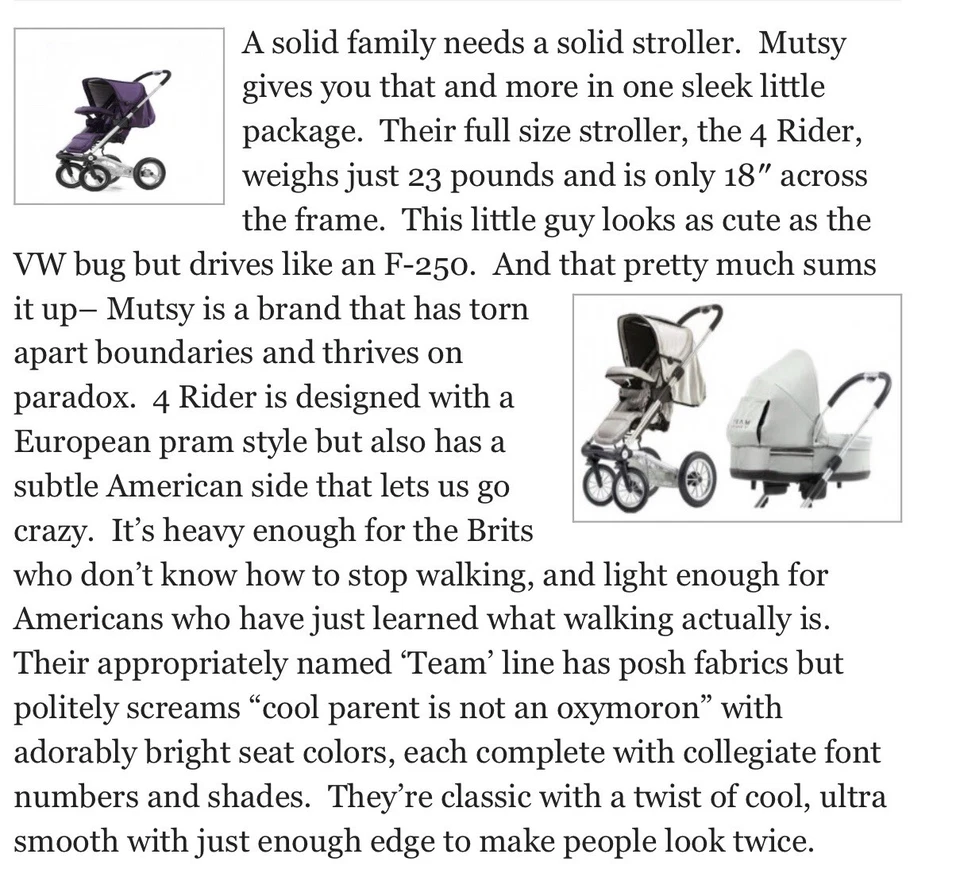 NUEVO en Caja MUTSY 4Rider Marco de Cochecito de Radios Individuales Cochecito Bebé Buggy Foto 3 de 4