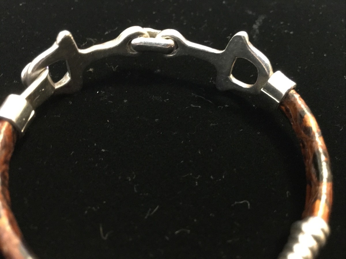 Taxco, Mexican Solid 925 Sterling Silver & Leather Horse Bit