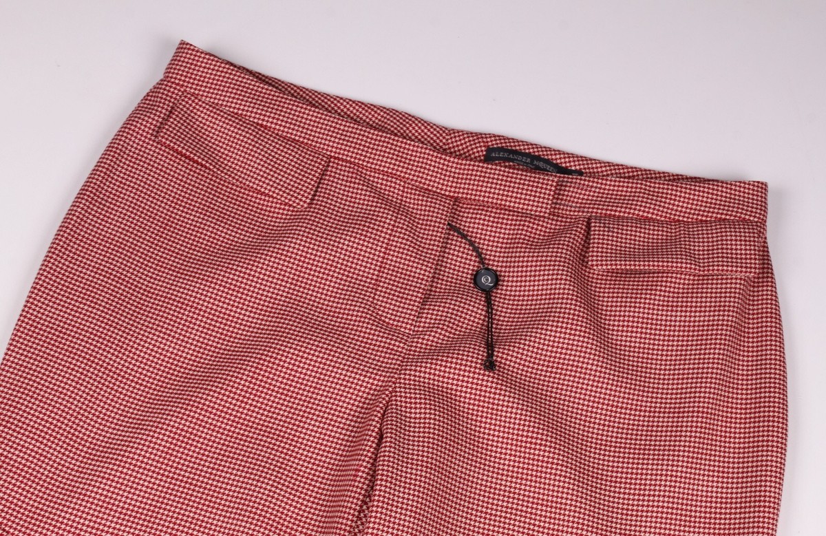Vintage Alexander McQueen Straight Red/White Trousers Pants