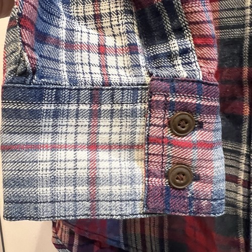 Camicia di flanella uomo marca Lucky piccola western artigianale tasche bottoni davanti - Foto 7 di 10