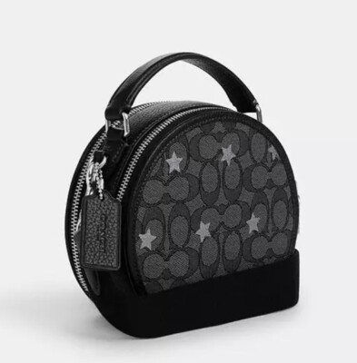 小物 NESSTIME COACH Signature Can Coach CO985 Canteen Crossbody Signature Jacquard & Star Embroidery