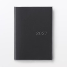 MUJI Monthly/Daily Schedule Planner - Starts December 2026 Monday Start B6 Black