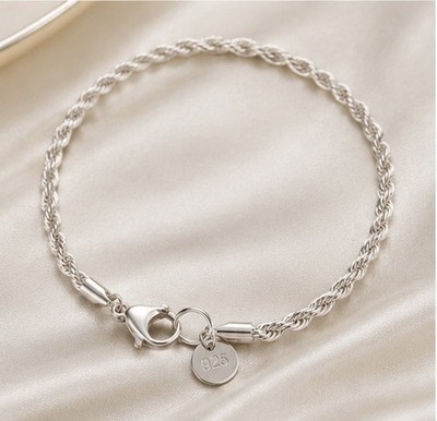 pulsera plata de ley 925 hombre