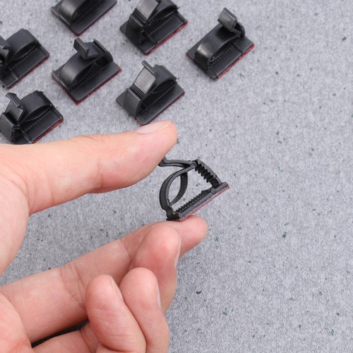 100 piezas Clip de cableado Clips de cable adhesivos automáticos Gestión de cables para cables - Imagen 4 de 11