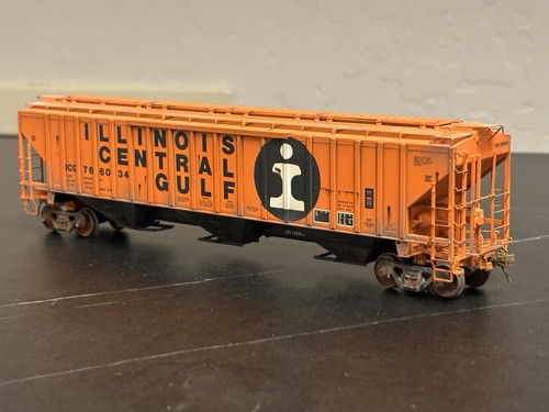TANGENT PS 4750 Covered Hopper ILLINOIS CENTRAL GULF ICG 766034 Weathered Used