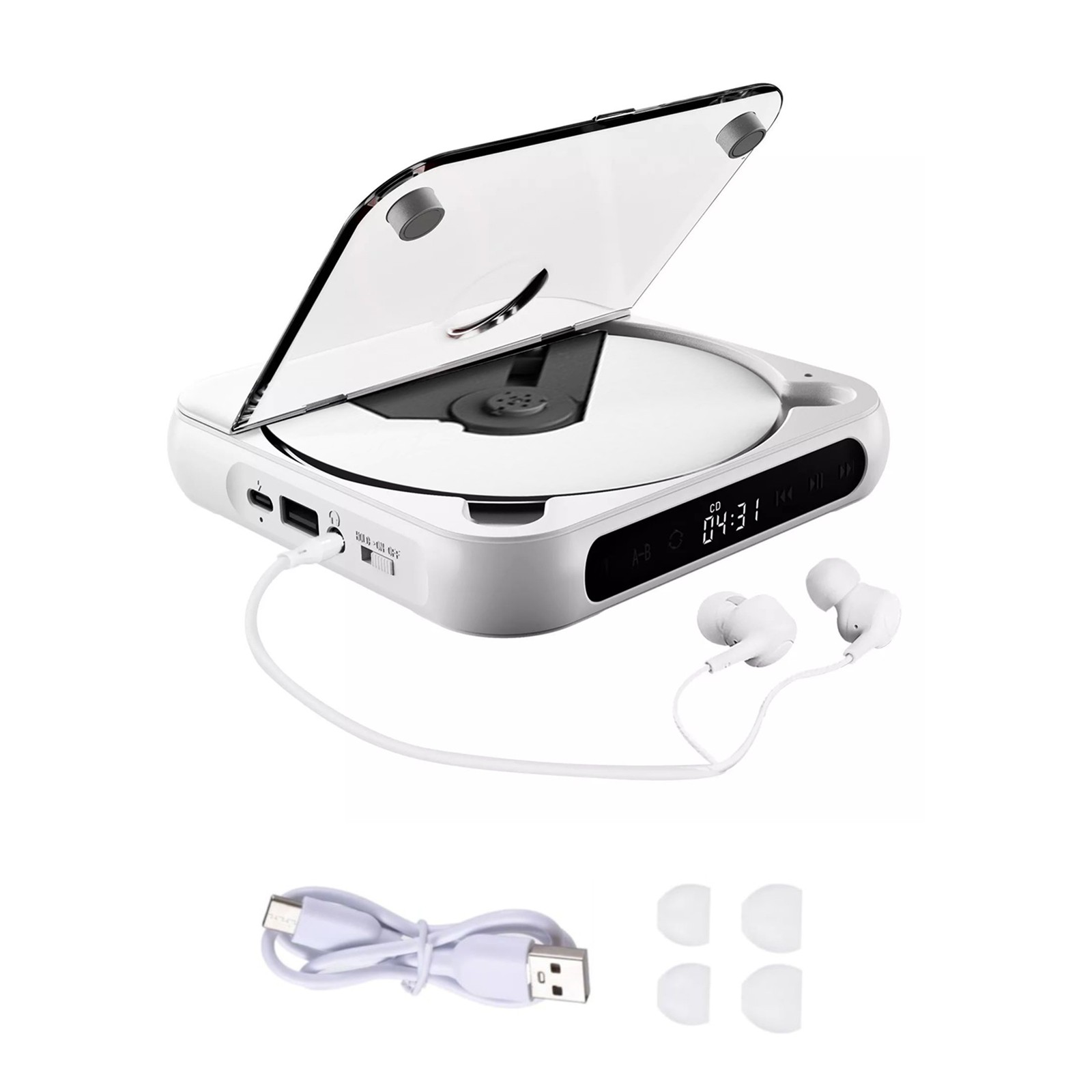 W/wired Earphone Bluetooth 5.3 5v2a Cd/cd-r/cd-rw/mp3/wav