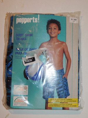 Pepperts! Boys Swim Trunks  Size 8-10 Elastic Waist